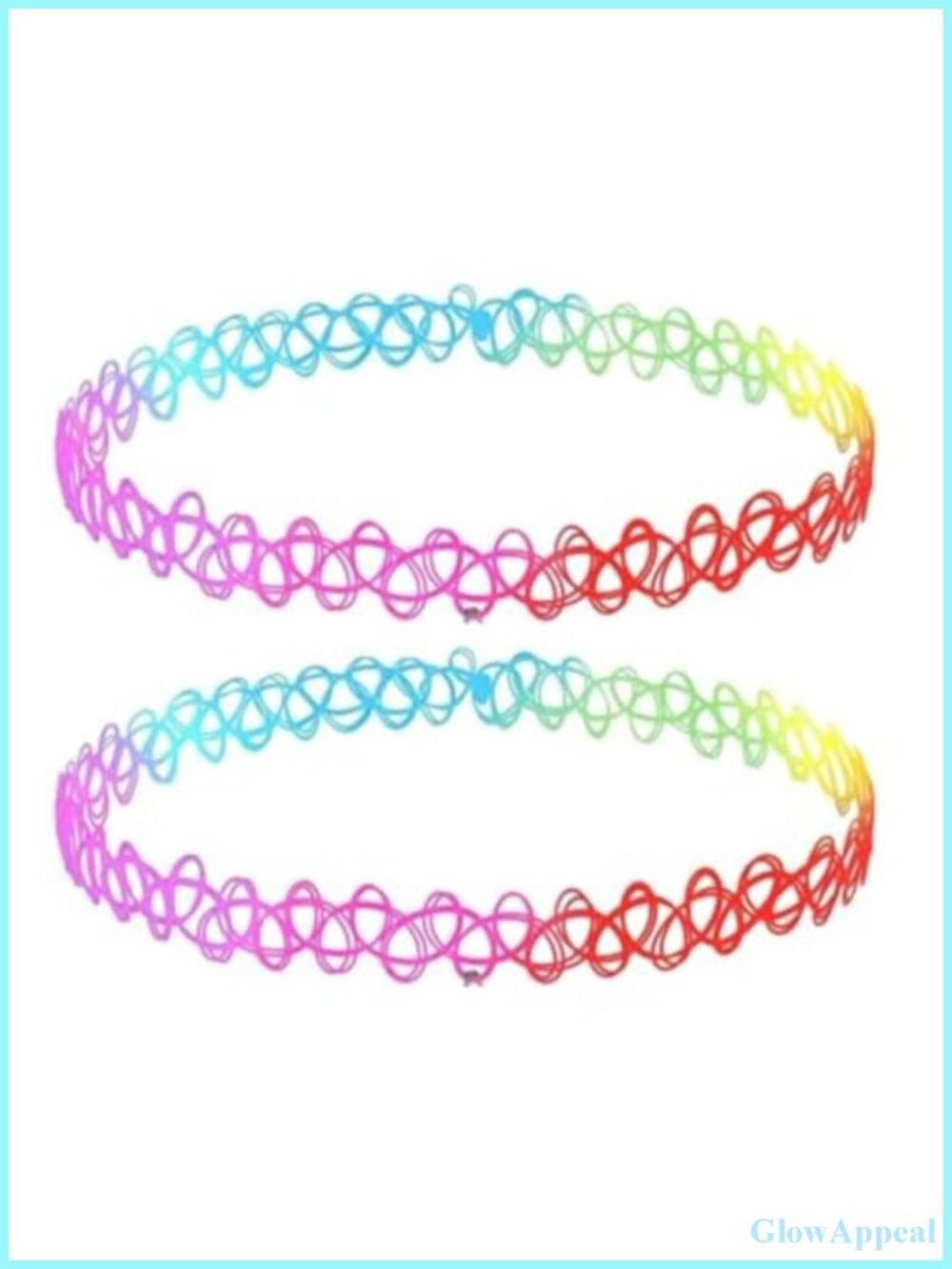 Stretchy Choker Necklace Set 2PC Y2K Tattoo Style No Clasp One Size